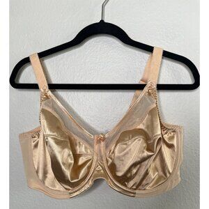 Goddess Keira Womens Nude Bra 38G GD6090 Satin Cup Full Coverage